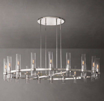 Ravelle Round Glass Chandelier 60"