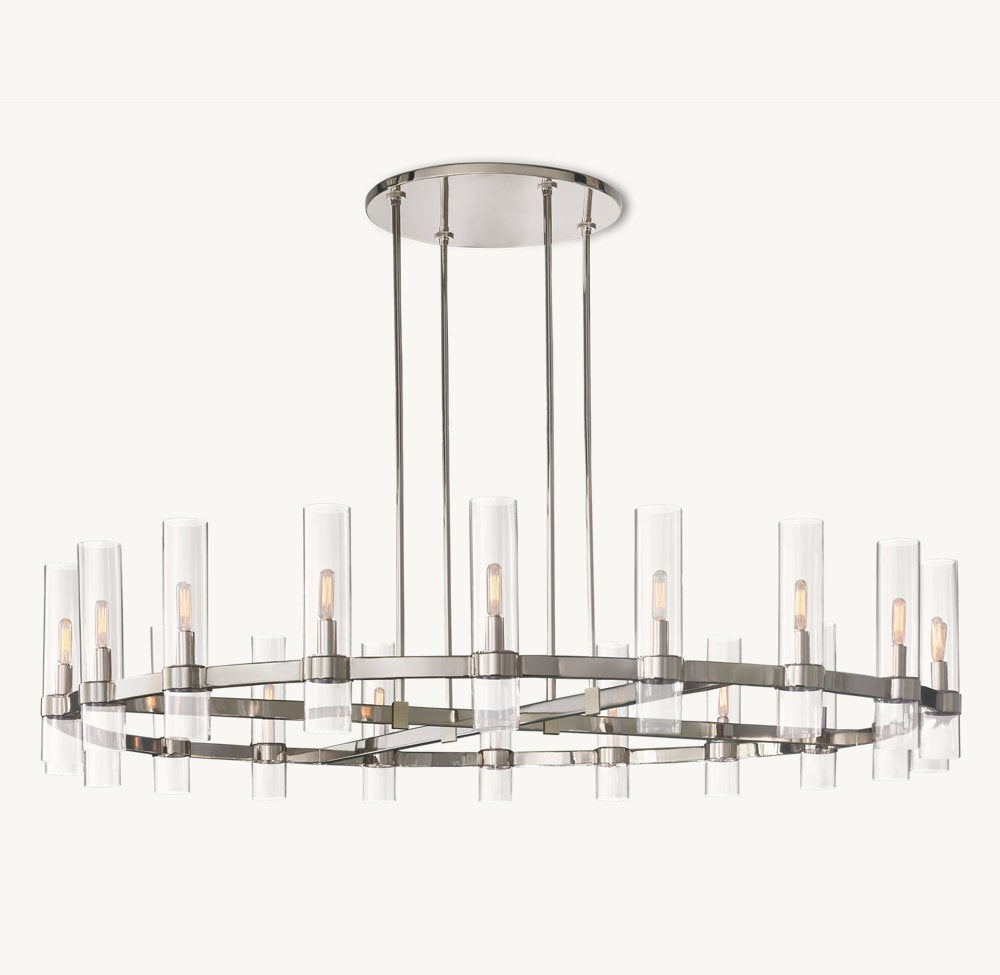 Ravelle Round Glass Chandelier 60"