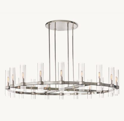 Ravelle Round Glass Chandelier 60"
