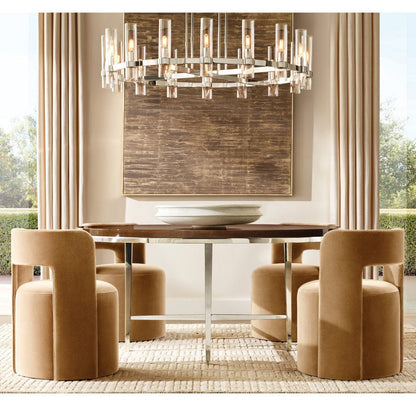Ravelle Round Glass Chandelier 60"