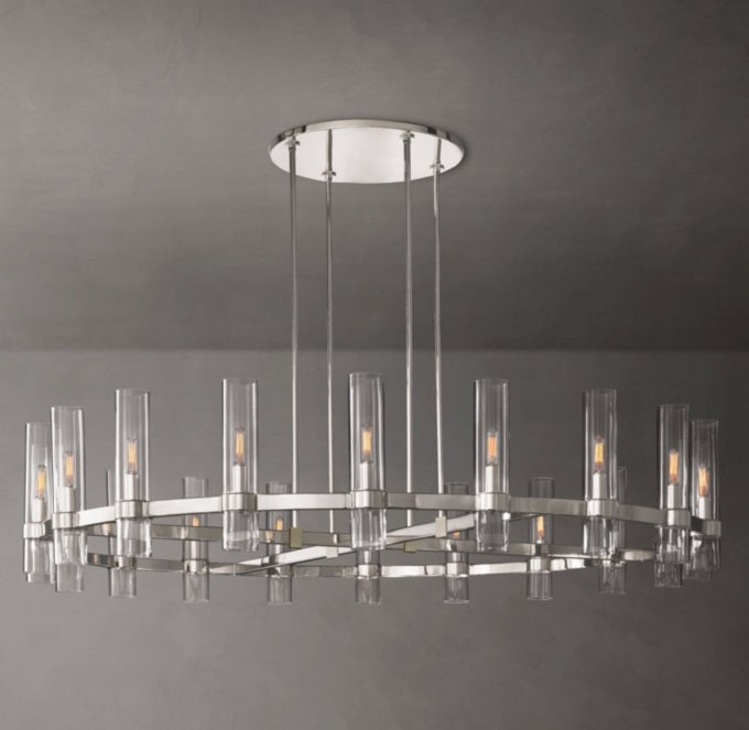 Ravelle Round Glass Chandelier 60"