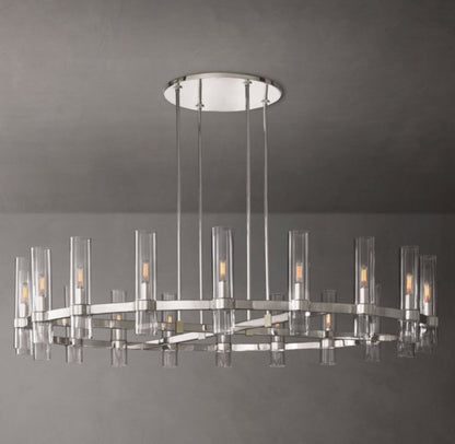 Ravelle Round Glass Chandelier 60"