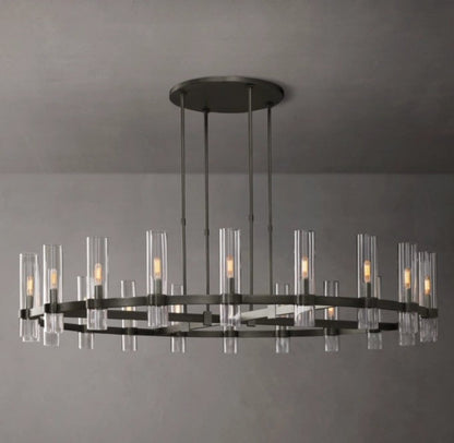 Ravelle Round Glass Chandelier 60"