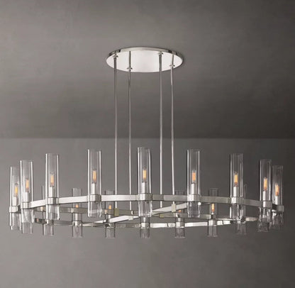 Ravelle Round Glass Chandelier 60"