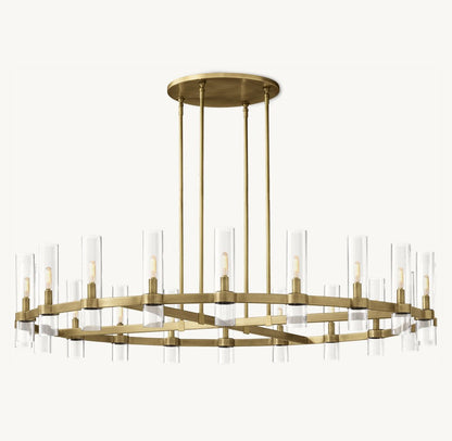 Ravelle Round Glass Chandelier 60"