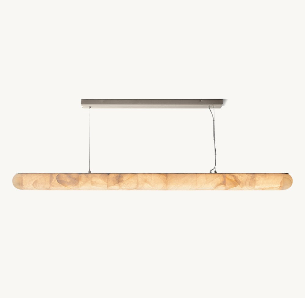 Rivage Lisse Calcite Linear LED Chandelier 80"