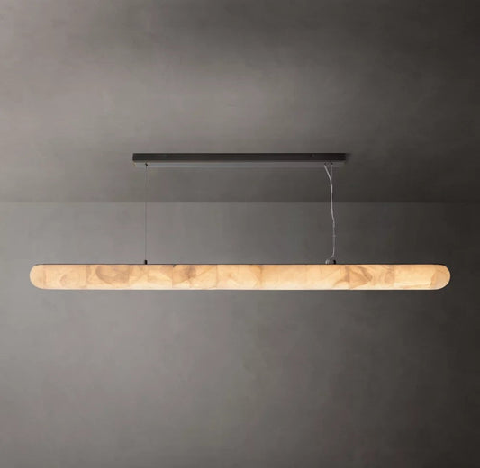 Rivage Lisse Calcite Linear LED Chandelier 80"