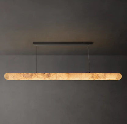 Rivage Lisse Calcite Linear LED Chandelier 80"