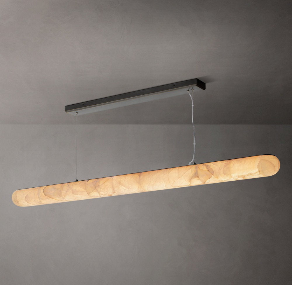 Rivage Lisse Calcite Linear LED Chandelier 80"