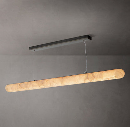 Rivage Lisse Calcite Linear LED Chandelier 80"
