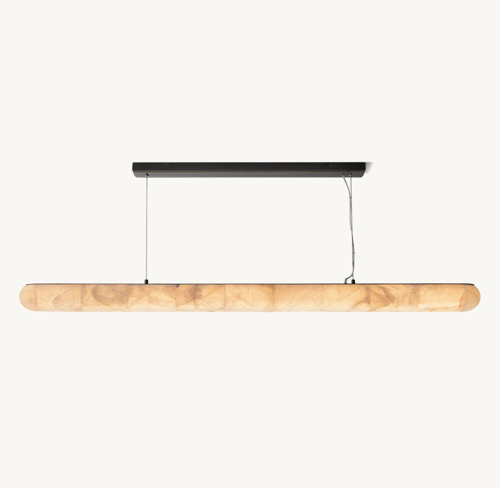 Rivage Lisse Calcite Linear LED Chandelier 80"