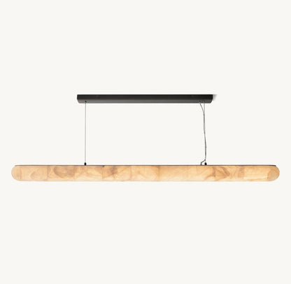 Rivage Lisse Calcite Linear LED Chandelier 80"