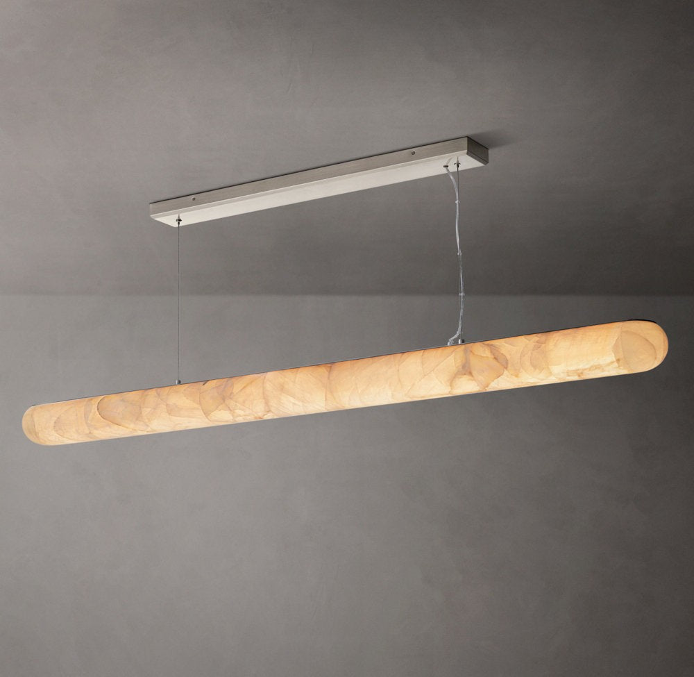 Rivage Lisse Calcite Linear LED Chandelier 80"