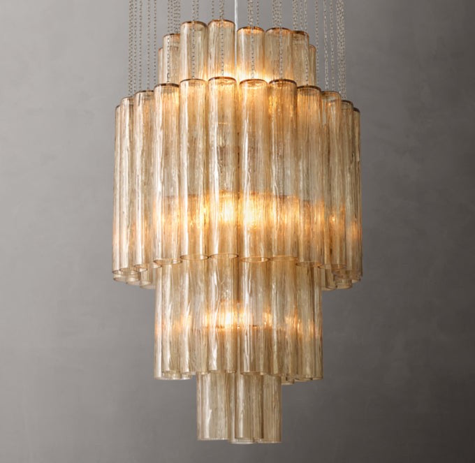 Serenella Handblown Glass Chandelier 24"