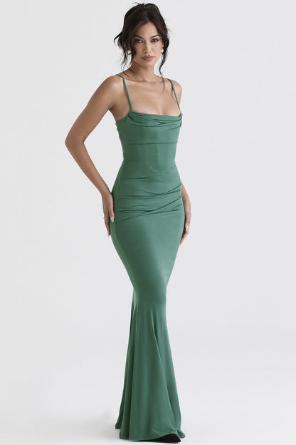 Thalassa Mermaid Gown-Emerald