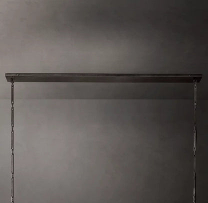 Wright Linear Linen Shade Chandelier 54"